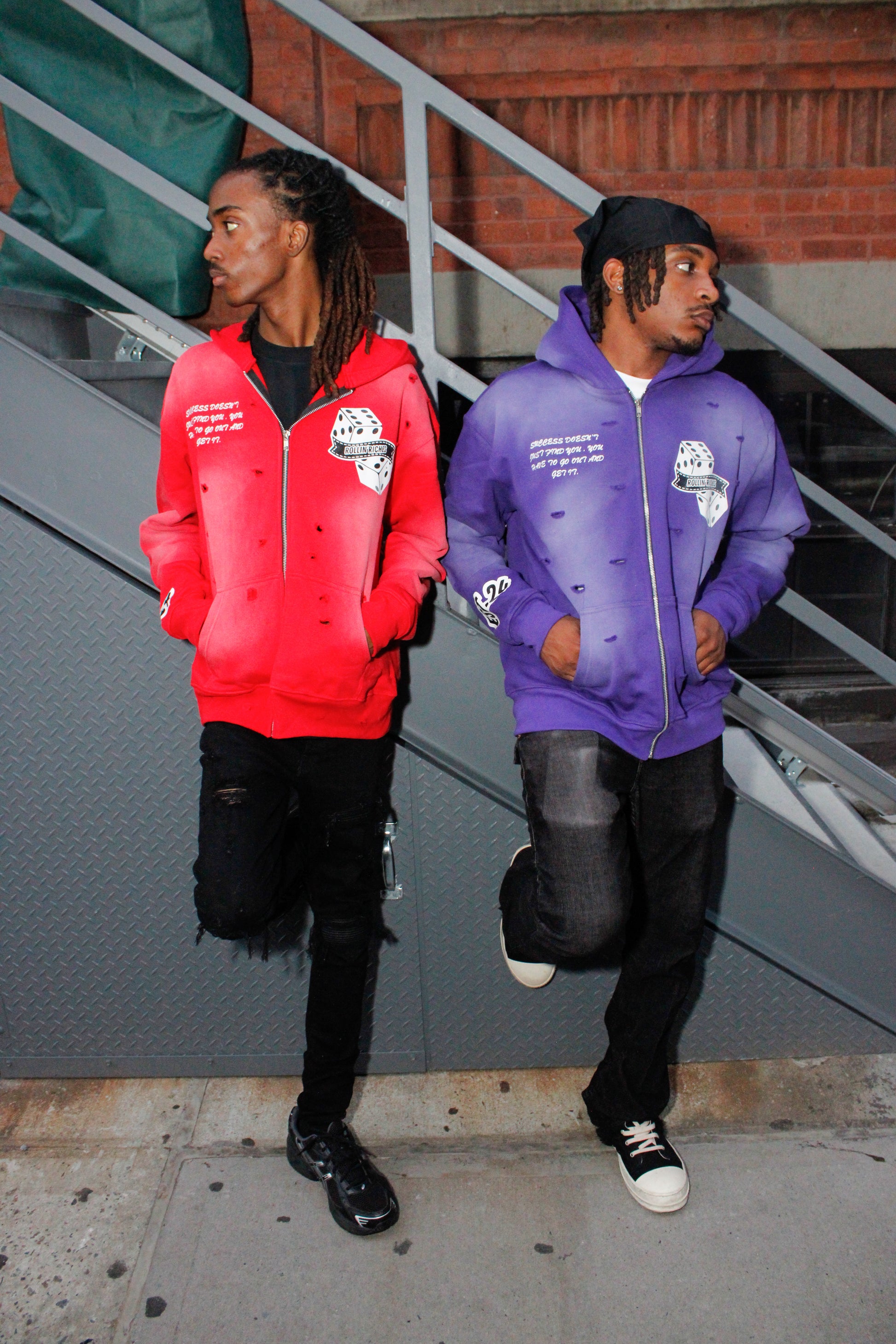 Distressed Zip-Up